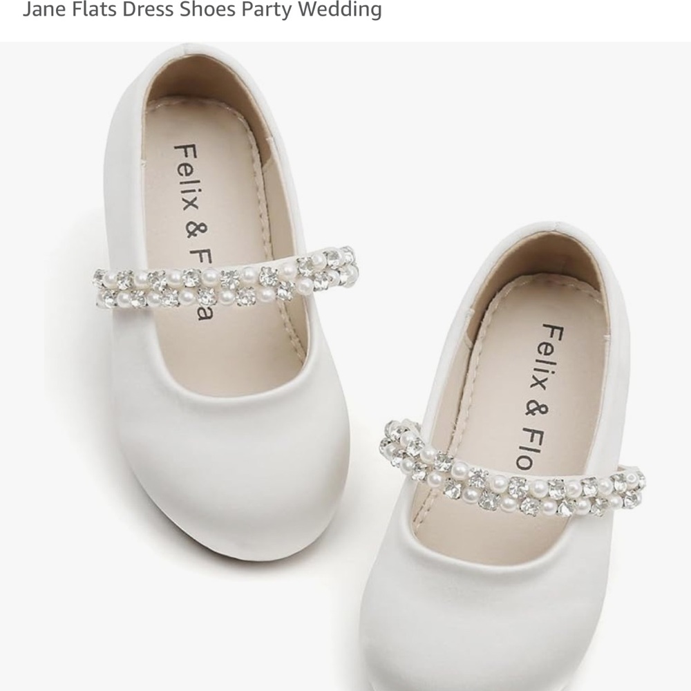 Sugar White Kids Dress Shoes with Sparkling Straps